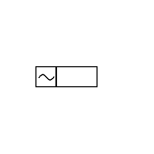 schematic symbol: relais en schakelaars - Relais spoel van een wisselspanningsrelais