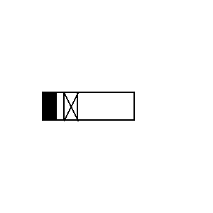 schematic symbol: relais en schakelaars - Relais spoel van een vertraagd opkomend en afvallend relais