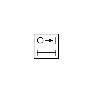 Symbol: relais en schakelaars - Automatisch sluitend relais
