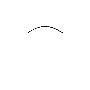 Simbolo: instalaciones exteriores - cabina o armario para instalación exterior, símbolo general