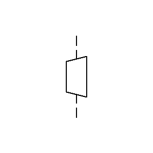 Simbolo: instalaciones exteriores - dispositivo estanco de paso de cables, representado con tres cables