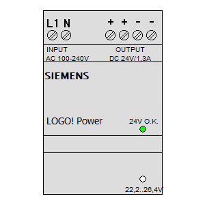 Symbol: plc - power supply AC - DC LOGO