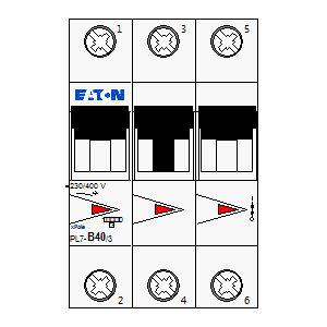 
                    schematic symbol: Eaton - PL7-B40-3