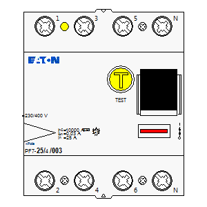 schematic symbol: Eaton - PF7-25-4-003