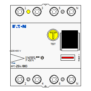 
                    schematic symbol: Eaton - PF7-25-4-003