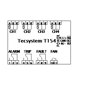 schematic symbol: verdeel bord - Tecsystem_T_154