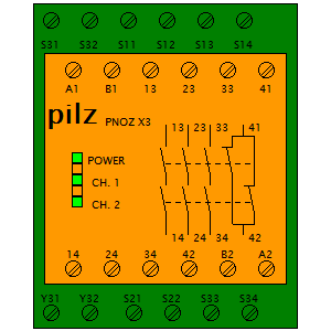 schematic symbol: anderen - Pilz Pnoz X3