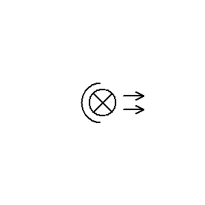 Symbol: éclairages - Projecteur à faisceau peu divergent