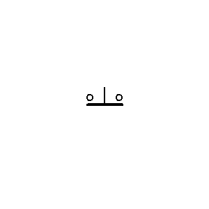 Symbole: commutateurs - bouton-poussoir à ouverture