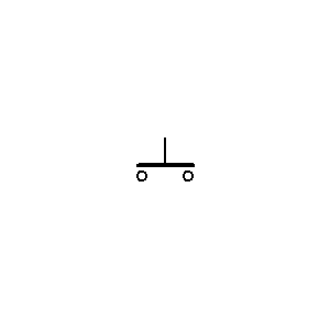 schematic symbol: schakelaars - Drukschakelaar NO