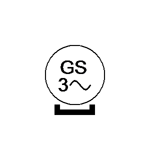 Simbolo: máquinas - generador síncrono trifásico, de imán permanente