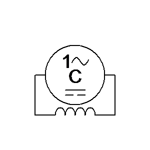 Symbol: machines - synchronous rotary converter, 3 phase, shunt excited