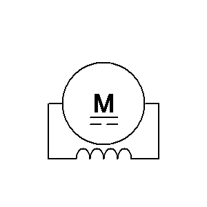 Symbol: motors - series motor, DC