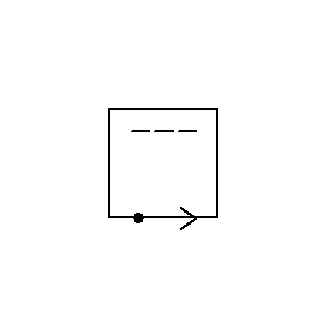 Symbol: telecommunications - automatic transmitter using perforated tape