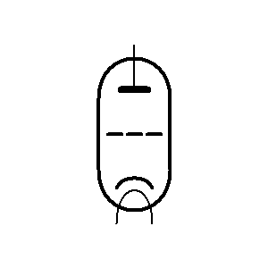 Simbolo: válvulas electrónicas - triodo