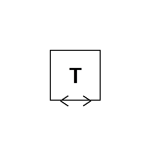 Simbolo: técnica de telecomunicaciones - aparato telegráfico emisor-receptor para funcionamiento en alternancia