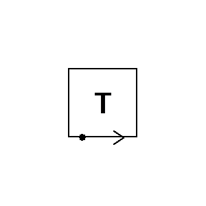 Simbolo: técnica de telecomunicaciones - aparato telegráfico emisor