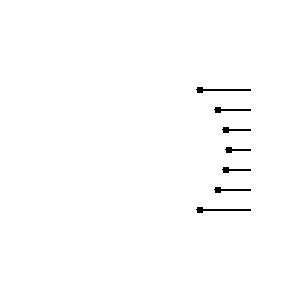 
                    schematic symbol: selector - selector level showing individual outlets or contacts