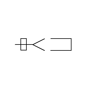 Simbolo: antenas - reflector en D alimentado por una bocina