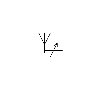 schematic symbol: antennes - Antenne horizontaal variabel