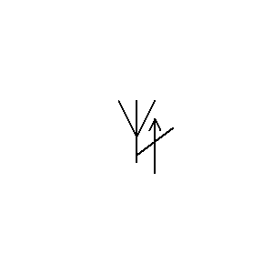 Symbol: antennes - Antenne vertikaal variabel