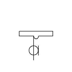 schematic symbol: antennes - Gesloten dipool met balun, coaxiaal gevoed