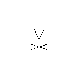 Simbolo: antenas - antena radiogoniométrica o de radiofaro
