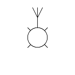 schematic symbol: radiostations - Actief ruimtestation