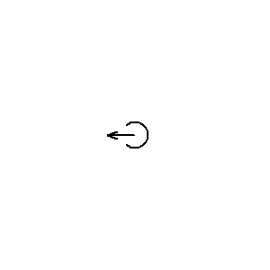 Symbole: tetes - Transducteur - tête magnétique d'écriture,monophonique, forme simplifée