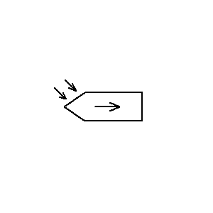 Symbol: Köpfe - Wiedergabekopf, lichtempfindlich,monophon (Wandler)
