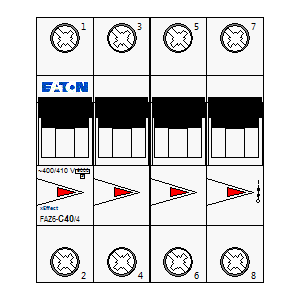 schematic symbol: eaton - FAZ6-C40-4