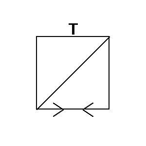 Symbol: telecommunications - telegraph repeater for duplex working
