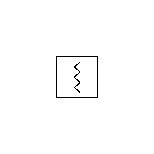 Simbolo: técnica de telecomunicaciones - atenuador (Símbolo utilizable en planos)