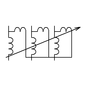 Symbol: transformatoren - Drehtransformator 2P