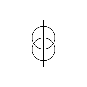 Symbol: transformator de curent tc - Transformator de curent, cu două înfășurări secundare pe un circuit magnetic comun