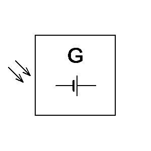 Symbol: génératrice - Générateur photovoltaïque