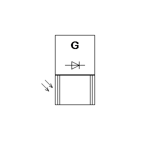 Simbolo: generatori - Generatore diodo termoionico con fonte non ionizzanti di calore e di radiazione