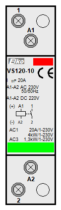 : instalační stykače - VS120-10-230V