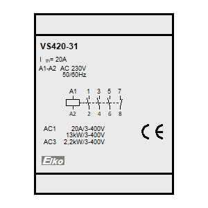 Symbol: installationsschütze - VS420-31-230V