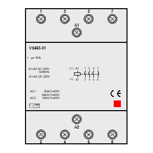 Symbol: installationsschütze - VS463-31-230V