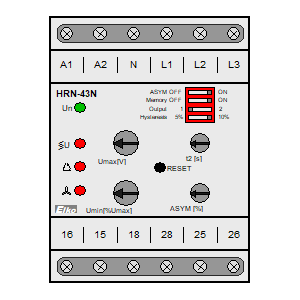 Symbol: voltage relays - HRN-43N