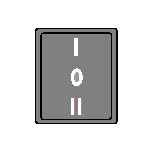 Symbol: elementy budynku - USS 03 i 04 Przełącznik położenia średniego