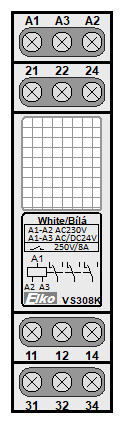 : auxiliary relays - VS308K white