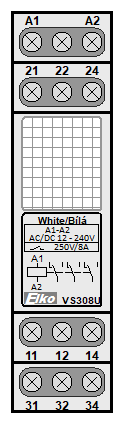: auxiliary relays - VS308U white