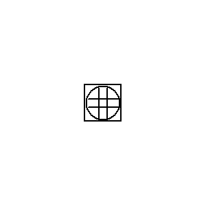 Symbol: outlets - infloor quadplex receptable outlet