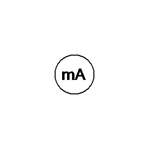 Symbol: meetapparatuur - mA meter