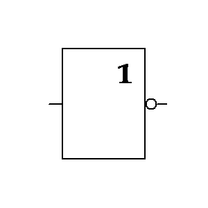 Simbolo: circuito integrato - INVERTOR