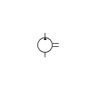 Simbolo: generadores - hidrogenerador no regulador monoetapa