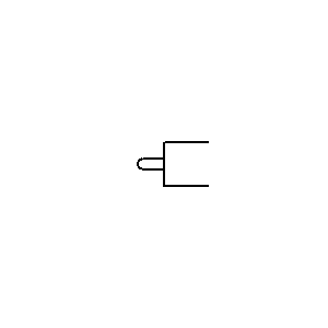 Symbol: sterowanie mechaniczne - KOŃCÓWKA DOTYKOWA LUB LISTWA DOCISKOWA