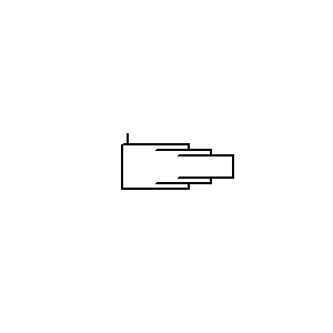 Symbol: silnik przelotowy - JEDNOSTRONNY TELESKOPOWY